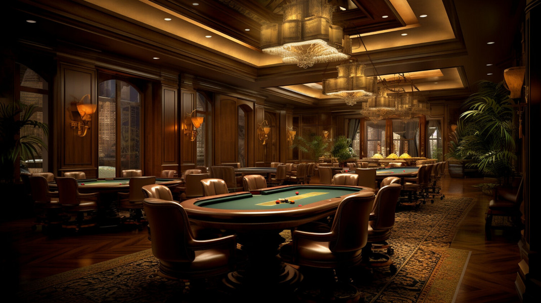 Gaming table in a casino.